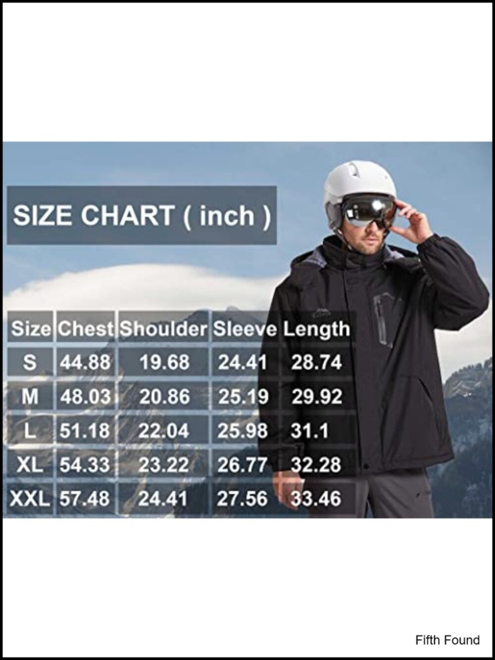 Men's Waterproof Ski Jacket Winter Snow Coat Warm Hooded Windproof Raincoat - Picture 5 of 6